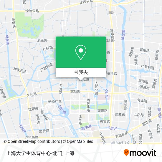 上海大学生体育中心-北门地图