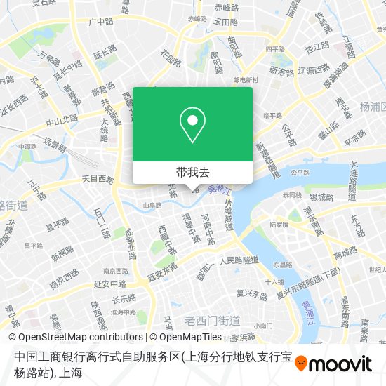 中国工商银行离行式自助服务区(上海分行地铁支行宝杨路站)地图