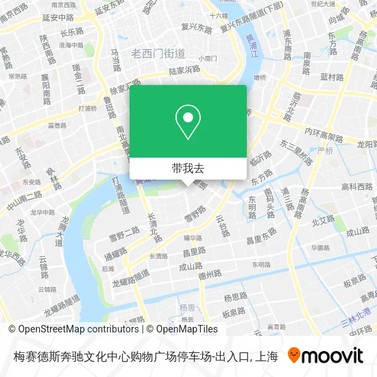 梅赛德斯奔驰文化中心购物广场停车场-出入口地图