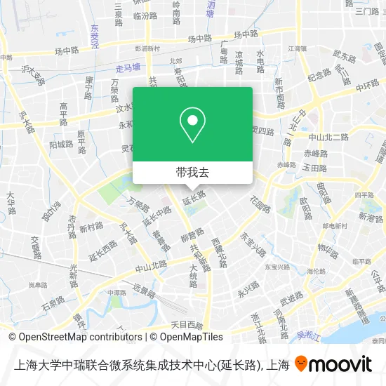 上海大学中瑞联合微系统集成技术中心(延长路)地图