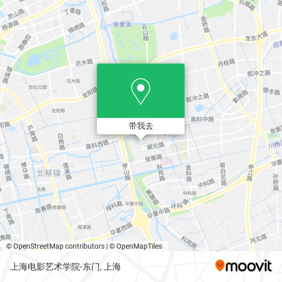 上海电影艺术学院-东门地图