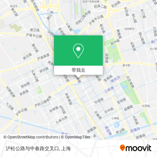 沪松公路与中春路交叉口地图
