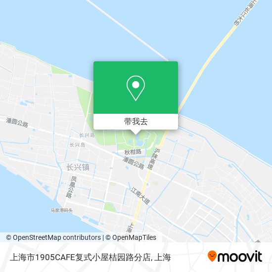 上海市1905CAFE复式小屋桔园路分店地图