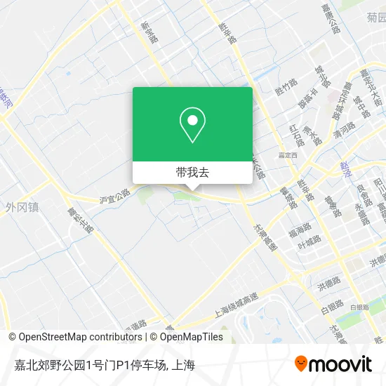 嘉北郊野公园1号门P1停车场地图