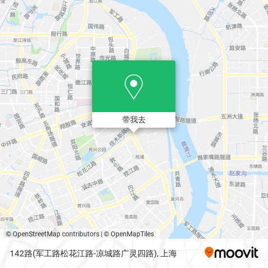 142路(军工路松花江路-凉城路广灵四路)地图
