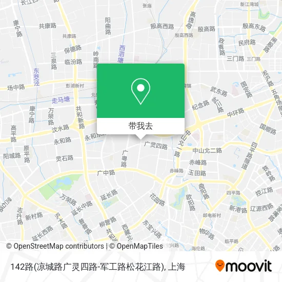 142路(凉城路广灵四路-军工路松花江路)地图