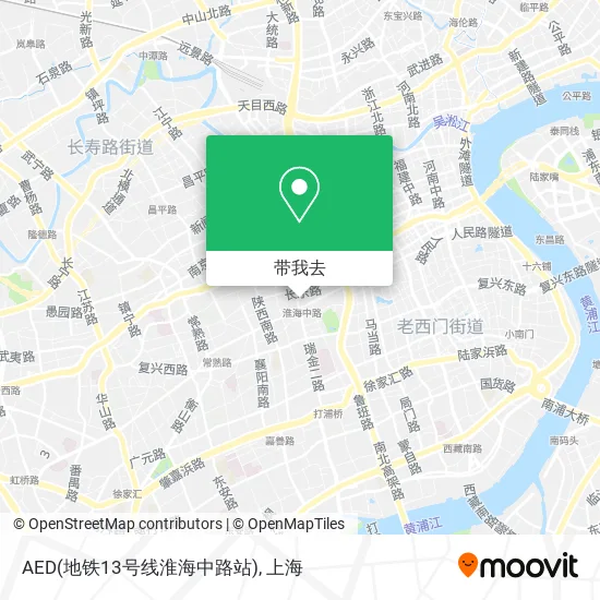 AED(地铁13号线淮海中路站)地图