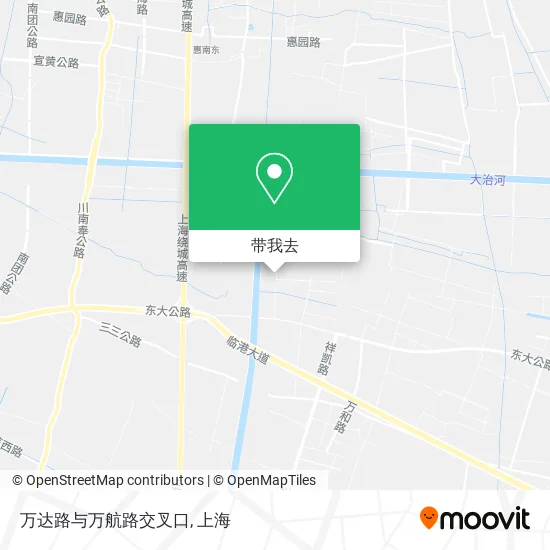 万达路与万航路交叉口地图