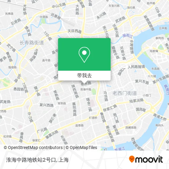 淮海中路地铁站2号口地图