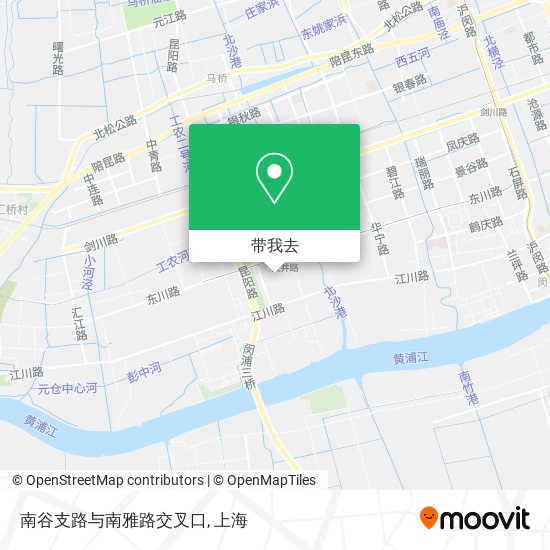 南谷支路与南雅路交叉口地图