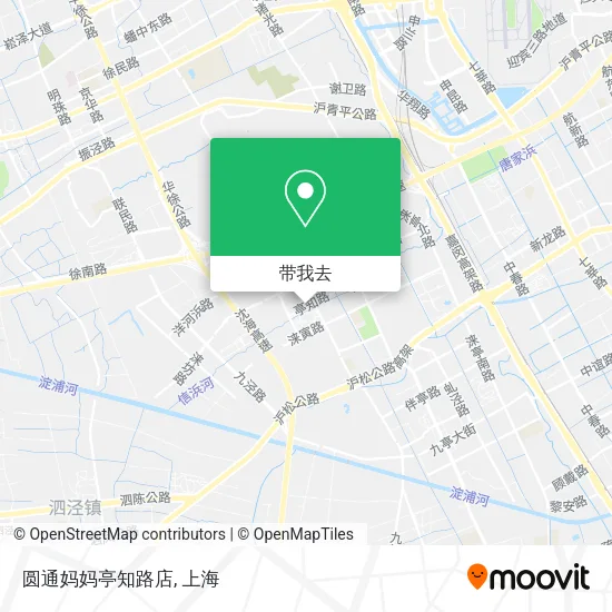 圆通妈妈亭知路店地图
