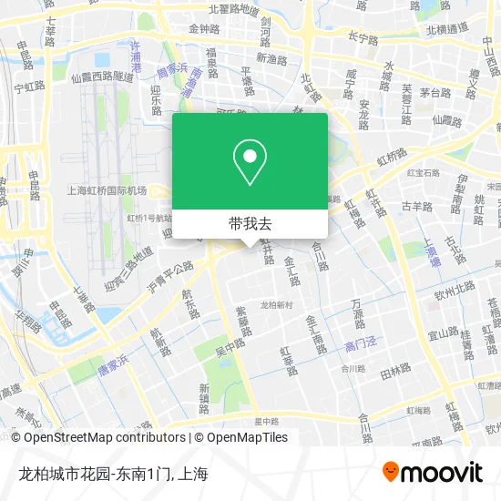 龙柏城市花园-东南1门地图