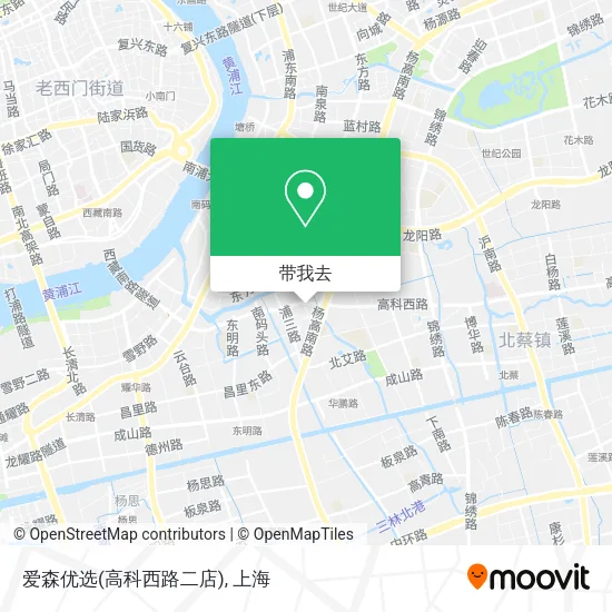 爱森优选(高科西路二店)地图