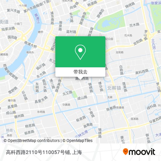 高科西路2110号110057号铺地图