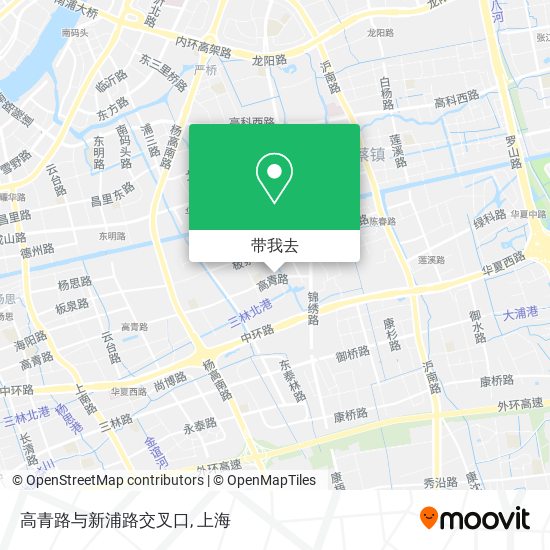 高青路与新浦路交叉口地图