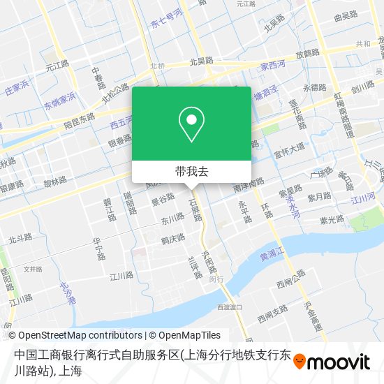 中国工商银行离行式自助服务区(上海分行地铁支行东川路站)地图