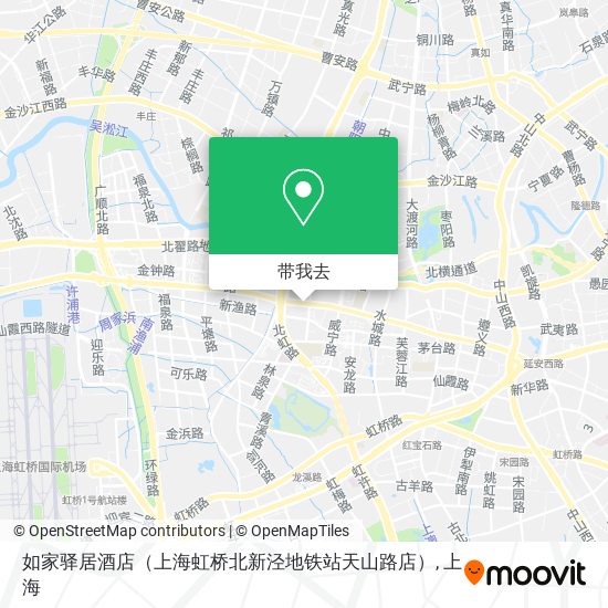 如家驿居酒店（上海虹桥北新泾地铁站天山路店）地图