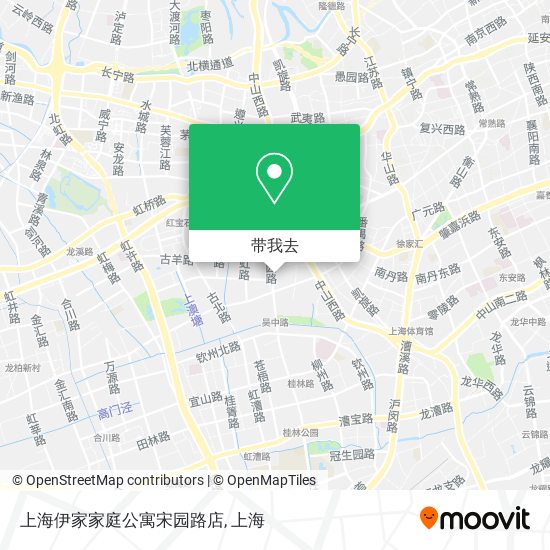 上海伊家家庭公寓宋园路店地图