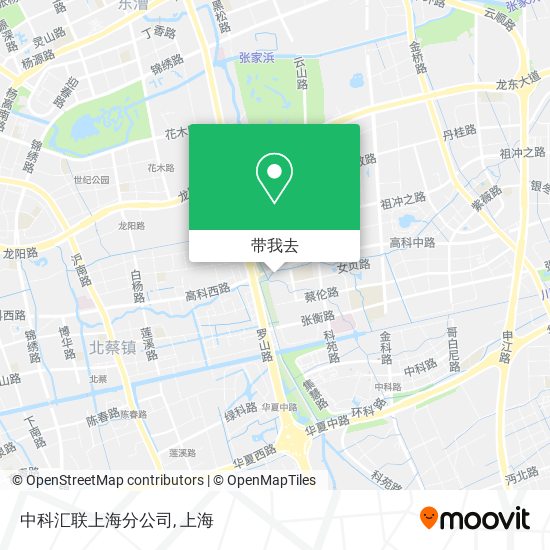 中科汇联上海分公司地图