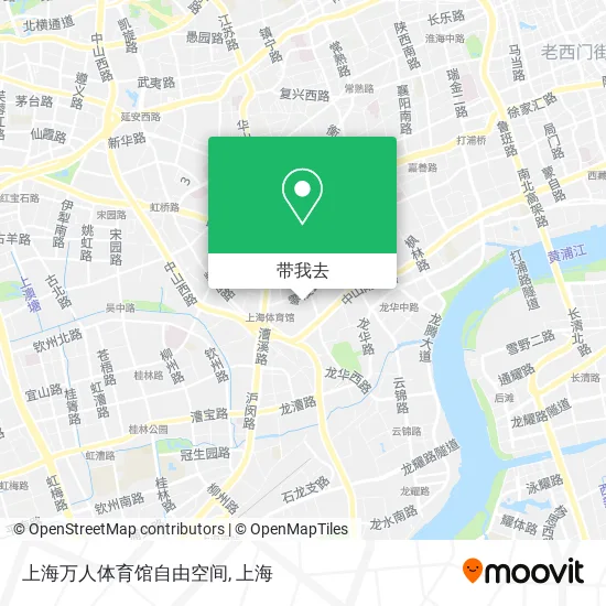 上海万人体育馆自由空间地图