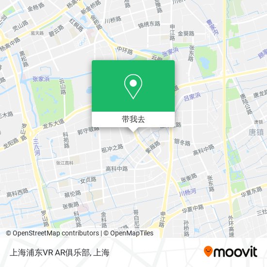 上海浦东VR AR俱乐部地图