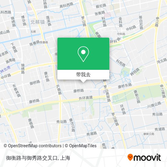 御衡路与御秀路交叉口地图