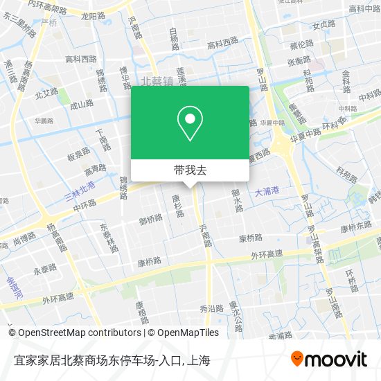 宜家家居北蔡商场东停车场-入口地图