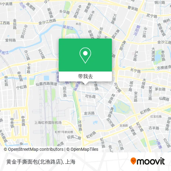 黄金手撕面包(北渔路店)地图