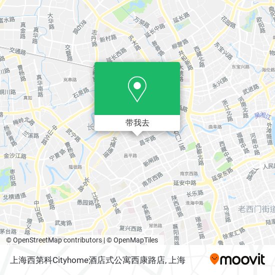 上海西第科Cityhome酒店式公寓西康路店地图