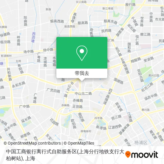 中国工商银行离行式自助服务区(上海分行地铁支行大柏树站)地图