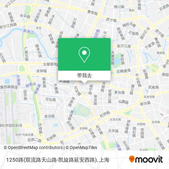 1250路(双流路天山路-凯旋路延安西路)地图
