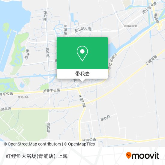 红鲤鱼大浴场(青浦店)地图