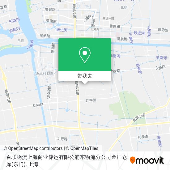 百联物流上海商业储运有限公浦东物流分公司金汇仓库(东门)地图