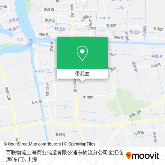 百联物流上海商业储运有限公浦东物流分公司金汇仓库(东门)地图