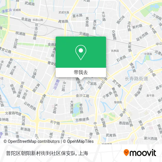 普陀区朝阳新村街到社区保安队地图