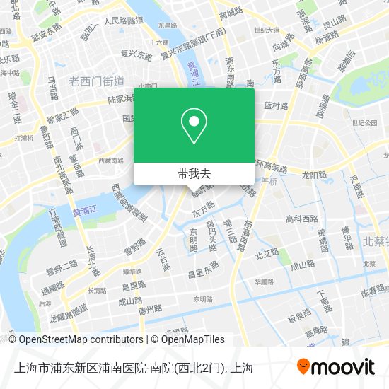 上海市浦东新区浦南医院-南院(西北2门)地图