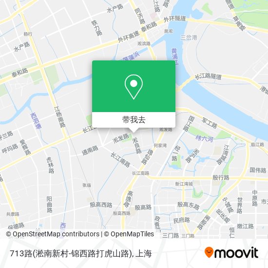 713路(淞南新村-锦西路打虎山路)地图