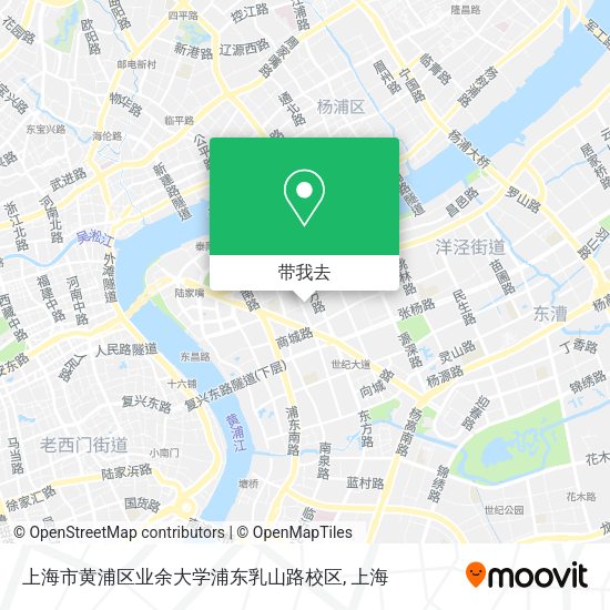 上海市黄浦区业余大学浦东乳山路校区地图