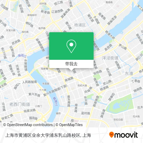 上海市黄浦区业余大学浦东乳山路校区地图