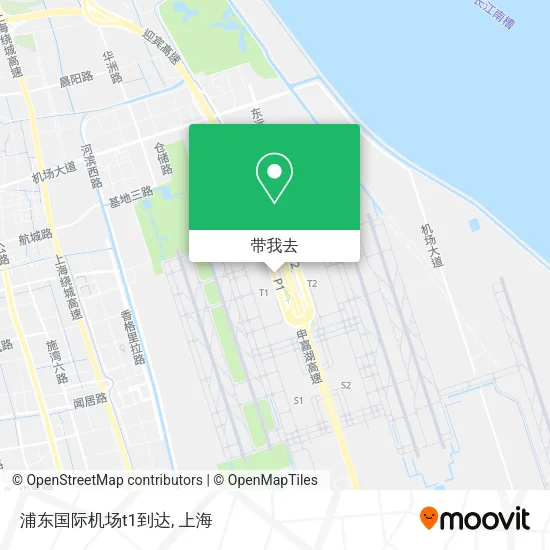 浦东国际机场t1到达地图