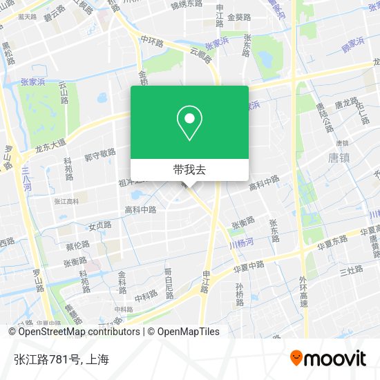 张江路781号地图