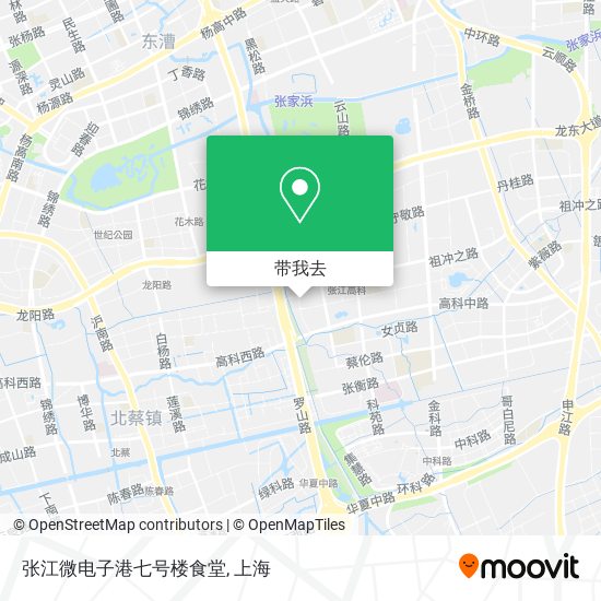 张江微电子港七号楼食堂地图