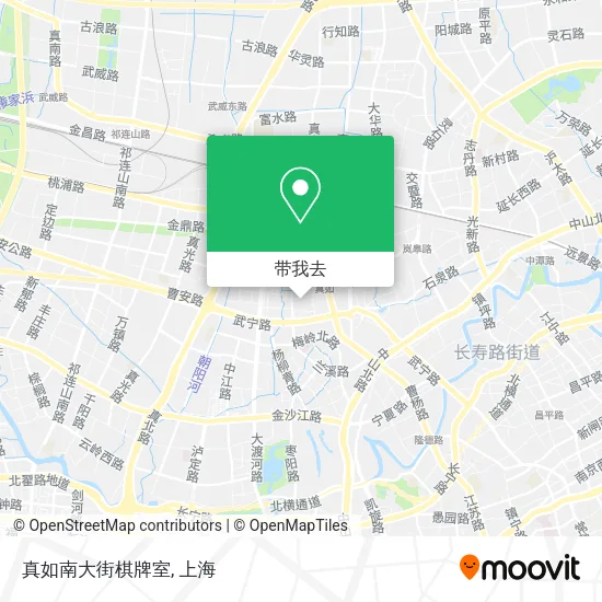 真如南大街棋牌室地图