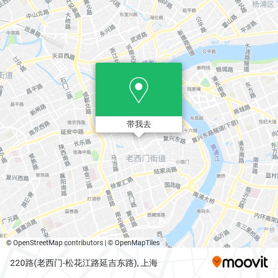 220路(老西门-松花江路延吉东路)地图