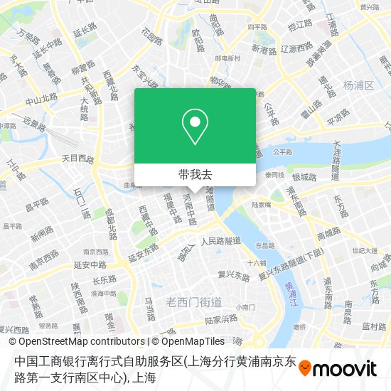 中国工商银行离行式自助服务区(上海分行黄浦南京东路第一支行南区中心)地图