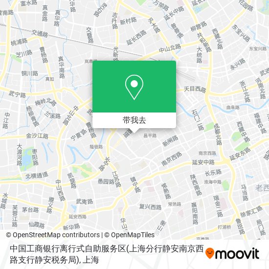 中国工商银行离行式自助服务区(上海分行静安南京西路支行静安税务局)地图