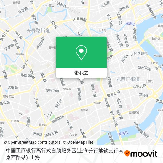中国工商银行离行式自助服务区(上海分行地铁支行南京西路站)地图