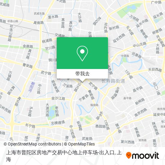 上海市普陀区房地产交易中心地上停车场-出入口地图