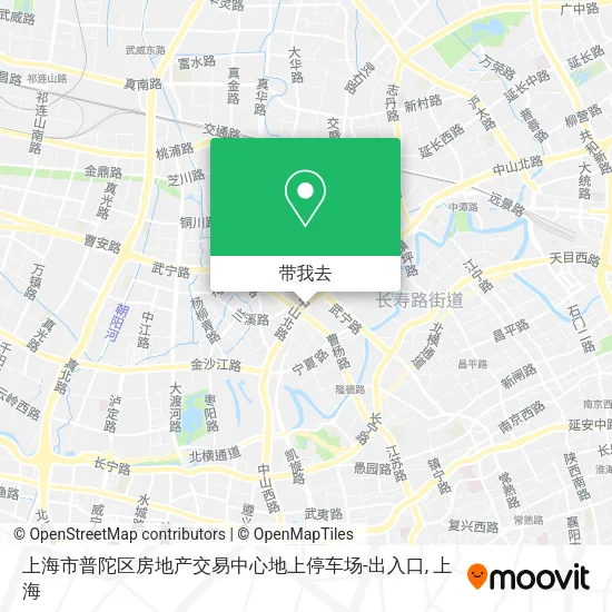 上海市普陀区房地产交易中心地上停车场-出入口地图