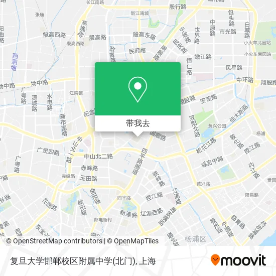 复旦大学邯郸校区附属中学(北门)地图